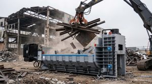 Heavy Duty Shear Baler Cutting Heavy Gauge Structural