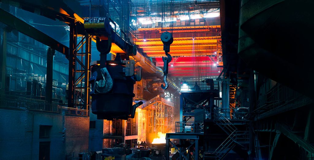 Panoramic image of a Steel Foundry