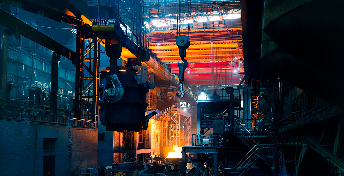 Panoramic image of a Steel Foundry